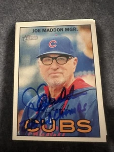 Joe Maddon Signed 2016 Topps Heritage Baseball Card 2016 Wsc Inscription  - Picture 1 of 2