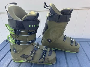 K2 Pinnacle 130 AT Green Downhill Ski Boots Men's Size 26 306 MM - Picture 1 of 11
