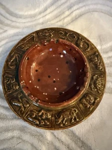 Vintage 1969 ceramic Zodiac astrology ashtray catch all dish 8” wide - Picture 1 of 5