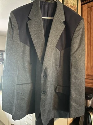 Vintage Men’s Blue Circle S western blazer jacket sport suit coat cowboy READ* - Image 1 of 4