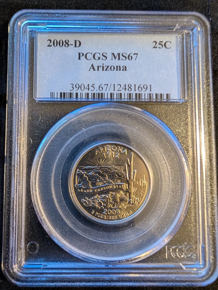 2008-D Arizona, State Quarter, Graded, MS67 - Image 1 of 2