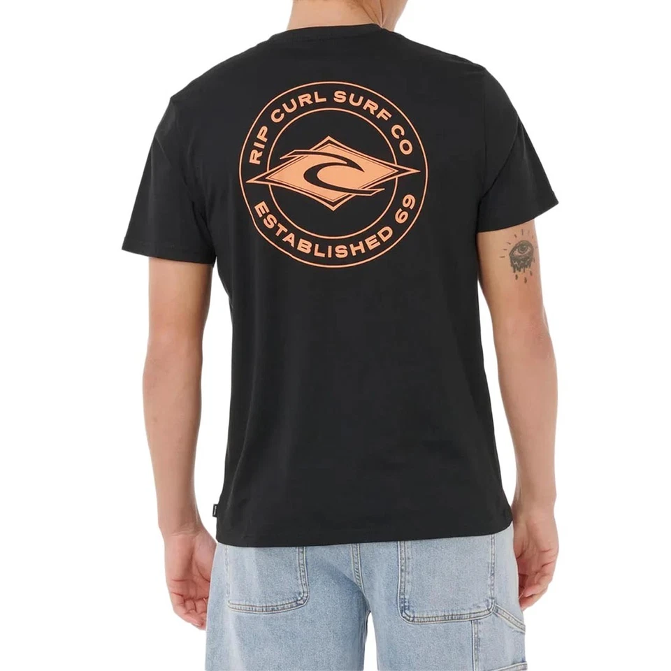 Rip Curl Staple S/S Camiseta - Negra - Imagen 1 de 4