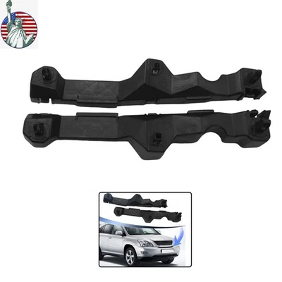 NEW Front Bumper Cover Support Brackets Set ABS For 2007-2009 Lexus RX350 Black Foto 1 de 4