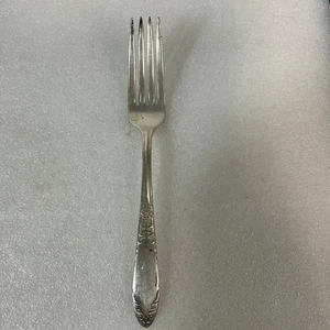 Vintage King Edward versilberte Gabel 7,5 Zoll verziertes Blumenmuster Besteck - Bild 1 von 11