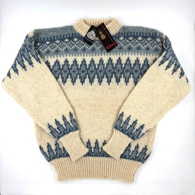 Vintage 1980s Töting Toting Faroe Islands Wool Sweater NWT Chunky Sweater - Image 1 of 4