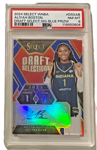 2024 Origins WNBA #DSSAB Aliyah Boston 31/49 Draft Select Sig-Blue Prism PSA 8 - Picture 1 of 2