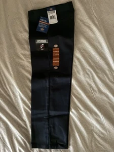 Dickies Boys Flat Front Pants Size8 Navy Blue Twill Classic Fit Straight Leg New - Picture 1 of 2