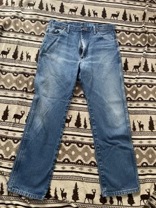 Mens 36X32 VTG Wrangler Cowboy Cut Original Fit Western Denim Blue Jeans 13MWZ - Picture 1 of 10