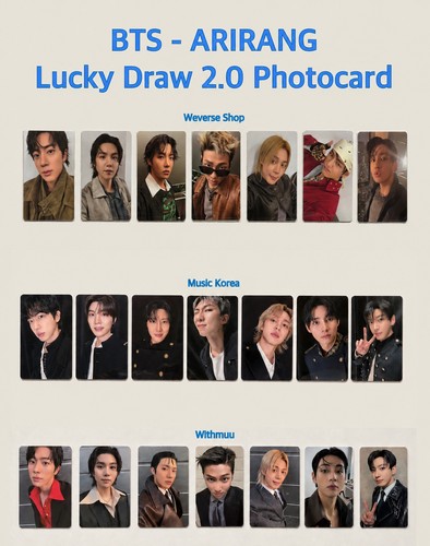 V Taehyung Official Withmuu Lucky Draw Photocard BTS Arirang Kpop