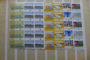 (3.83) Bund Automatenmarken 1-9 je Ausgabe ein ATM 5er-Leerfeldstreifen - Bild 1 von 2