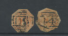 TASMANIA 1854 4D OCTAGONAL WITH BARRED NUMERAL 12 AND 44 1ST ALLOCATION