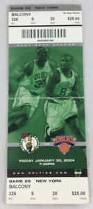 NBA 2004 01/30 NY Knicks at Boston Celtics FULL Ticket-Stephon Marbury