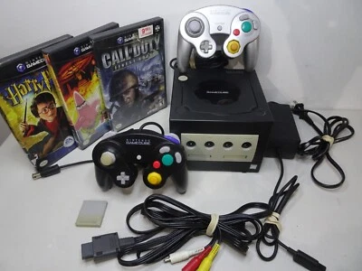 Gamecube Black Console Bundle -Nintendo Lot 2 Controllers, 3 Games, & Accesories - Image 1 of 4