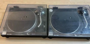 Technics SL-1200MK3 Pair with Dust Cover Direct Drive DJ Turntable System Tested - Picture 1 of 10