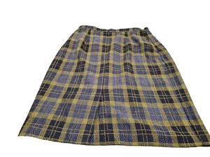 The Edinburgh Collection Green Tartan Check Plaid Pleated Skirt Size 16 - 14.99p - Picture 1 of 11
