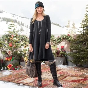 Sundance Sweater Dress Cashmere Isabella S RED Knit Swing Tunic - Picture 1 of 3