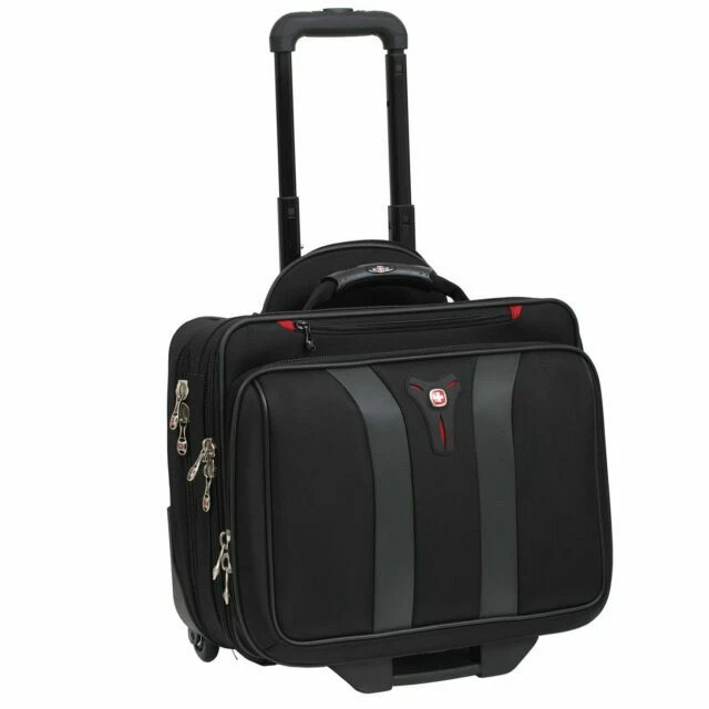 SwissGear Granada Double Gusset Wheeled Laptop Case - Black