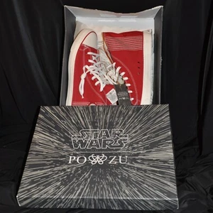 NIB PO-ZU Star Wars Resistance High Top Red Sneakers Shoes Mens Size 10 Ethical - Picture 1 of 13