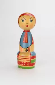 Vintage Soviet wooden Matryoshka doll Russia USSR souvenir toy - Picture 1 of 9
