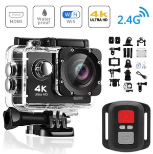 Upgraded 4K Action Camera/Sport Camera Wifi 1080P HD Waterproof Camcorder Remote - Picture 1 of 18