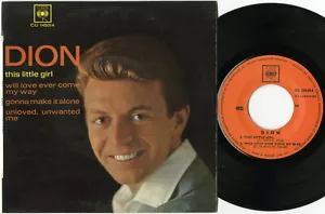 "DION" This little girl / Gonna make it alone +2 (EP 45tours français) NM - Picture 1 of 2