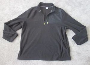 STARTER Men's Pullover Black Long Sleeve Fleece Shirt Size XL (46-48) 1/4 Zip - Picture 1 of 9