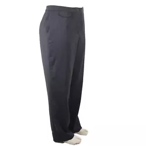 Anne Klein NEW $156 Sz 16W Heathered Charcoal Unlined Wool Lycra Trouser Pant - Picture 1 of 22