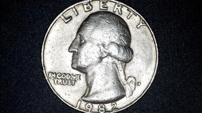 Extremely detailed Doubled die 1982 P Washington Quarter - Image 1 of 4