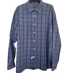 UnTuckit Langarmhemd Herren Gr. XXXL blau grau kariert - Bild 1 von 6