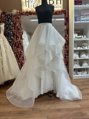 HBH Brautmode I Langes Rock aus fein Tüll Glitzer Rüschen OHNE OBERTEIL - Bild 1 von 3