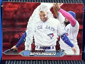 2024 Topps Stadium Club GEORGE SPRINGER Toronto Blue Jays Red Foil - Picture 1 of 2