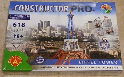 Eiffel Tower 5 in 1 Alexander Toys Constructor Pro 618 Parts Made in Poland 2019 - Image 1 of 4