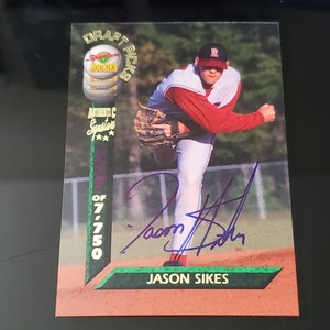 1994 Signature Rookies Draft Picks Jason Sikes XRC Auto / 7750