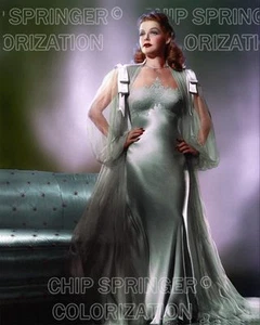 ANN SHERIDAN EN LENCERÍA VERDE PÁLIDO 8X10 HERMOSA FOTO A COLOR POR CHIP SPRINGER - Imagen 1 de 1