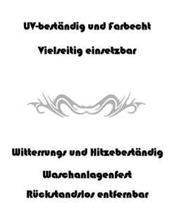 Auto Aufkleber Tribal Tattoos Tattoo 90x18cm silber Tatoo Sticker German Produkt - Bild 1 von 1