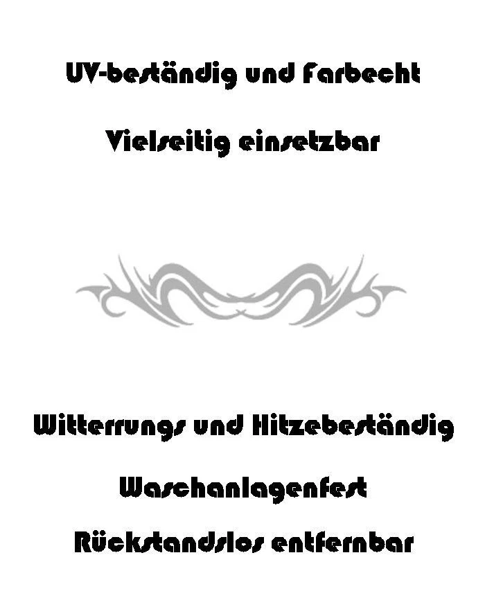 Auto Aufkleber Tribal Tattoos Tattoo 90x18cm silber Tatoo Sticker German Produkt - Bild 1 von 1