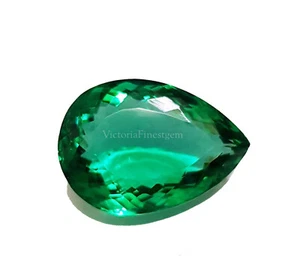 Topacio verde azulado de 25,45 quilates con forma de pera topacio verde creado en laboratorio piedras preciosas sueltas - Imagen 1 de 7