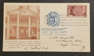 1948 FDC Historic Home Photo Cachet Natchez Mississippi Minneapolis Minnesota - Picture 1 of 2