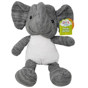 Suéter tejido gris jaspeado Spark Create Imagine ELEPHANT Sonajero bebé relleno 12" - Imagen 1 de 11