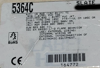 Alpha Wire 5364C 16/4C XtraGuard 1 Shielded High Performance Control Cable /10ft - Image 1 of 4
