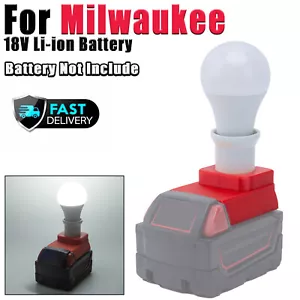 Outdoor LED Work Light E27 Bulb Lamp For Milwaukee 18V Li-ion Battery Flashlight - Picture 1 of 9