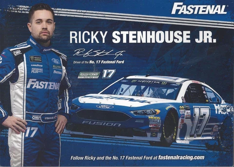 2017 RICKY STENHOUSE JR "FASTENAL 3RD VERSION #17 MONSTER ENERGY NASCAR POSTCARD Cover