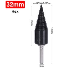 6 Sizes High Speed Twist Firewood Drill Bit Wood Splitter Screw Splitting Bit