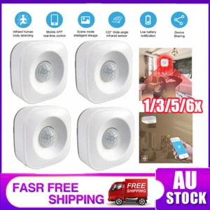 1/3/5/6Pc Tuya WiFi Smart PIR Motion Sensor Alarm Detector Work With Google Home - Picture 1 of 16