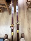 Antique Wood Nordic Skis In Fair Condition