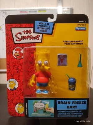 Figura interactiva Playmates Toys The Simpsons WOS 2004 "Brain Freeze Bart" nueva en caja  Foto 1 de 3