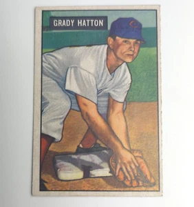 1951 Bowman Baseball	- #47 Grady Hatton - Ungraded - Set Break - Picture 1 of 6