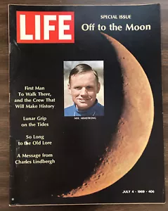 LIFE Magazine Special Issue Off to the Moon July 4 1969 Neil Armstrong Cover - Picture 1 of 5