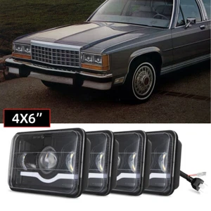 4 pcs 4x6 inch LED headlight high/low beam bulbs for 1979-1986 Ford Mustang - Picture 1 of 20