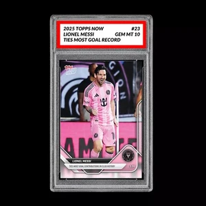 Graded 10 Lionel Messi #23 2025 Topps Now MLS Ties Goal Record - Bild 1 von 1